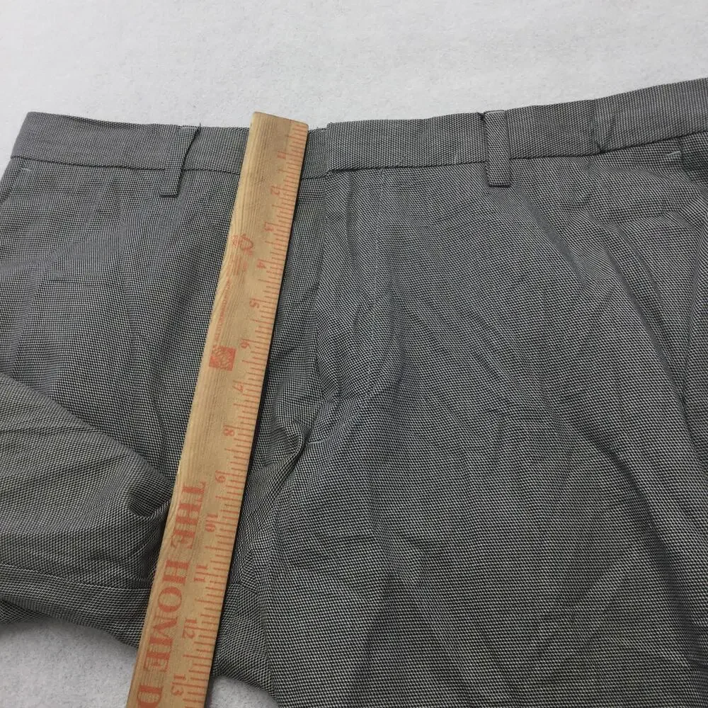 Banana Republic Pants Mens 35x32 Gray Check Non Iron Slim Straight Leg Dress